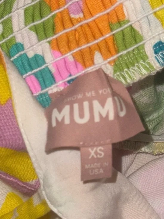 NEW Show Me Your Mumu Amalfi Coast Sun Dress Retro Floral Midi Adj Straps XS - Picture 11 of 12